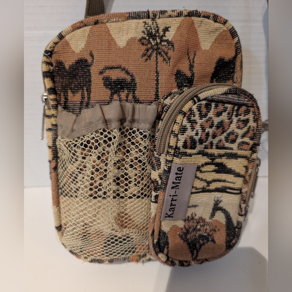 Karri-Mate‎ Animal Print  Crossbody Multi Pocket Purse Bag 9x8